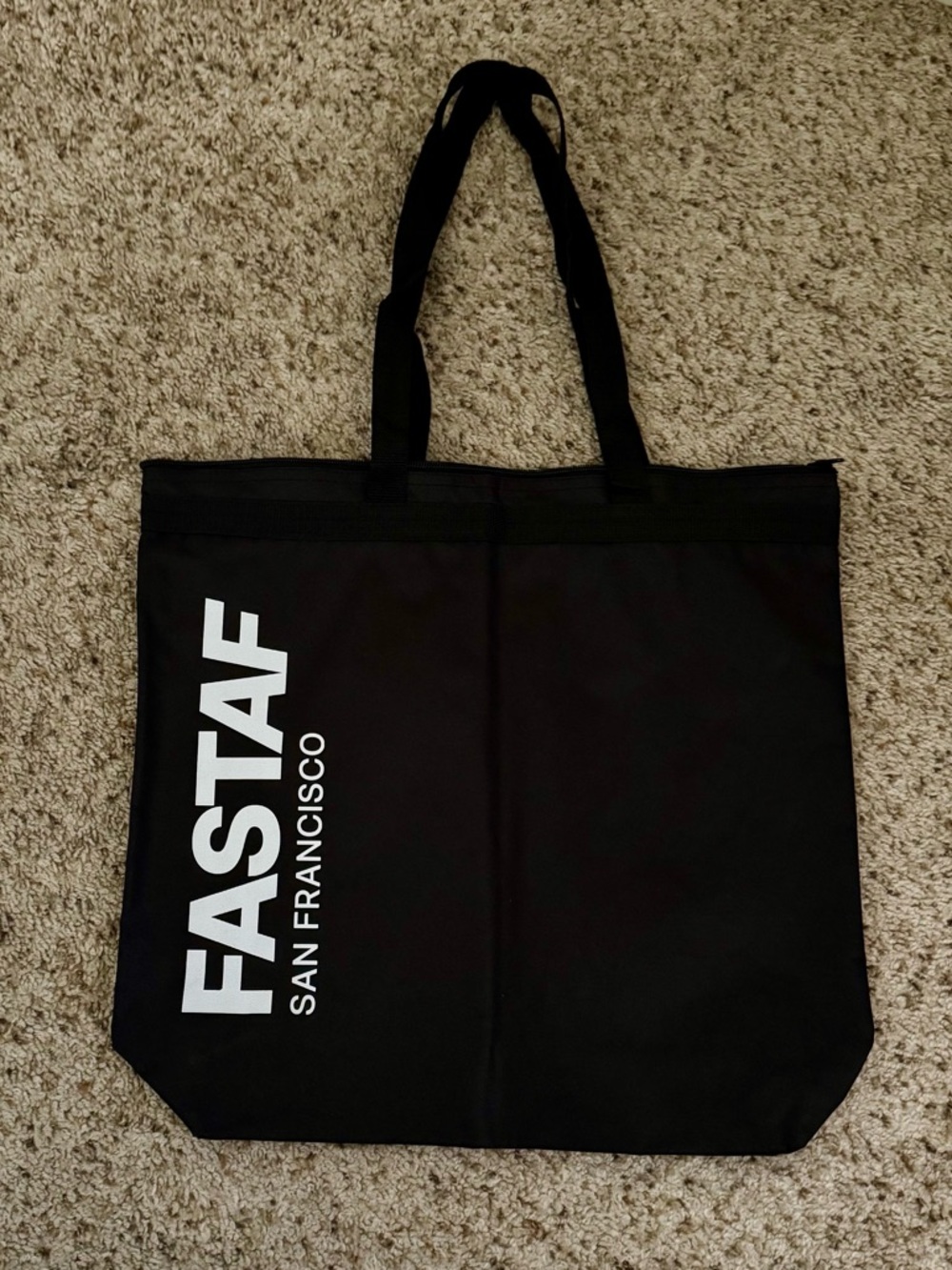 FASTAF San Francisco Black Logo Tote